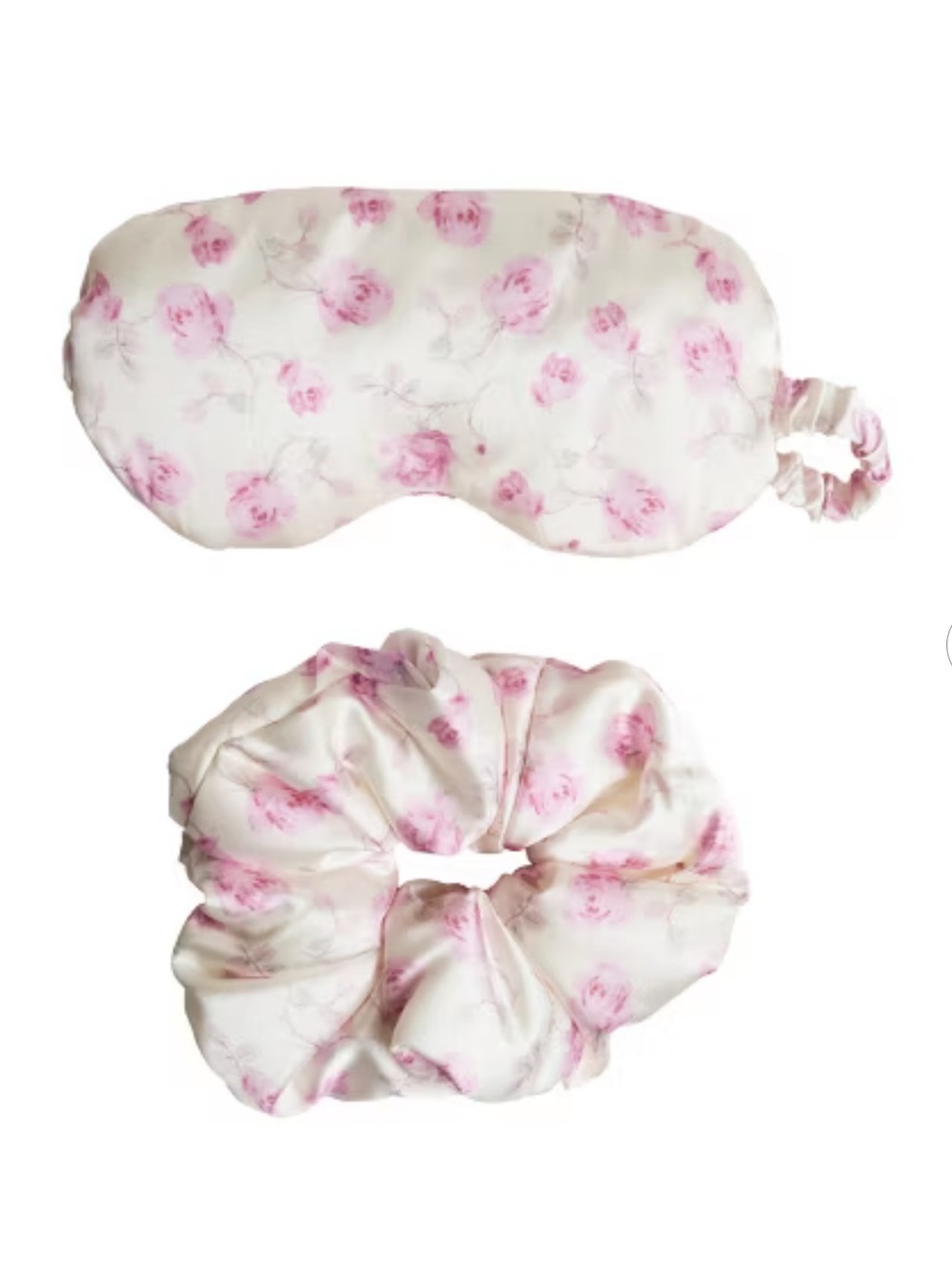 LoveShackFancy x Target Goody Ribbon Rosa Eye Mask + Scrunchie 2CT Sterling Dusk